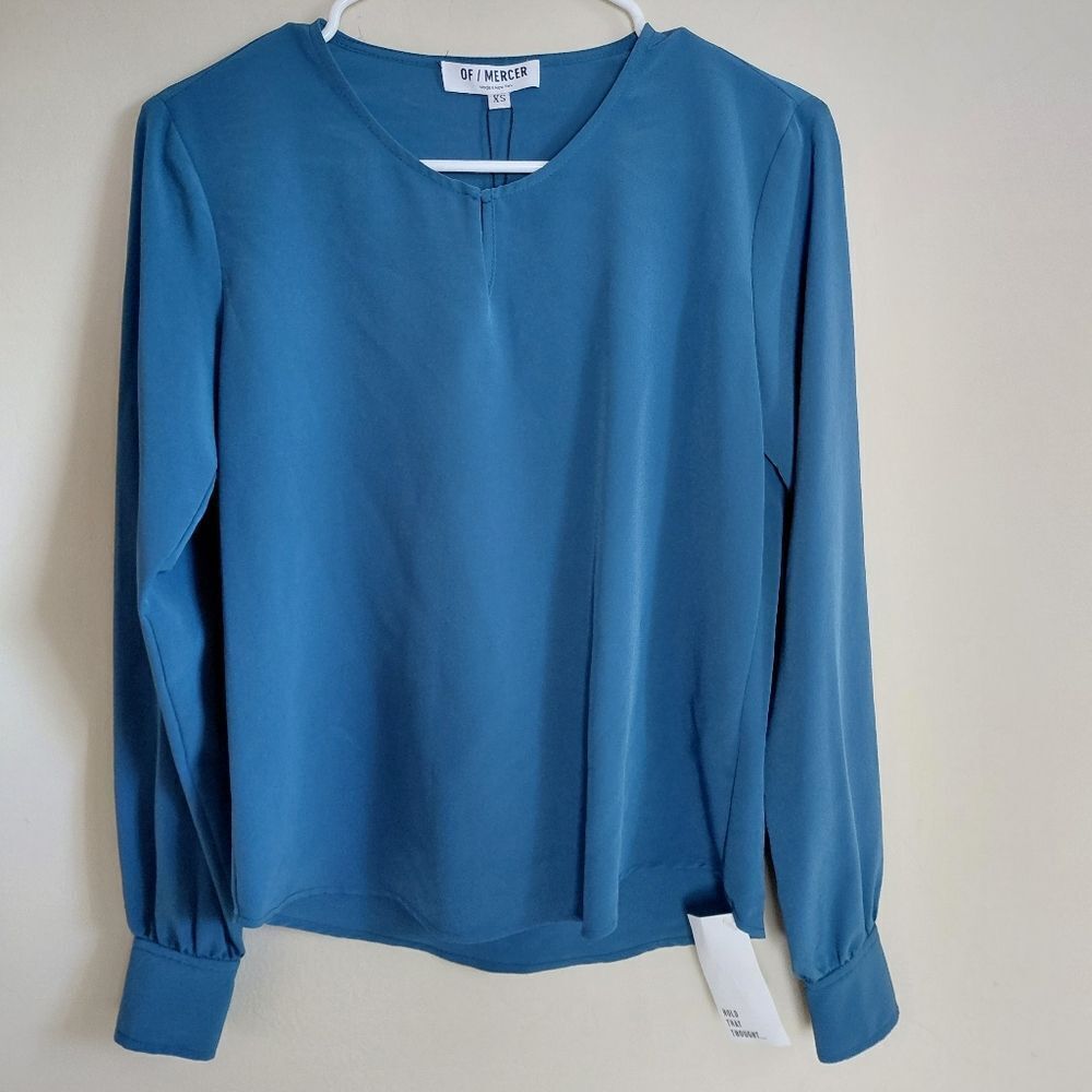 NWT Of Mercer Long Sleeved Top Blue XS